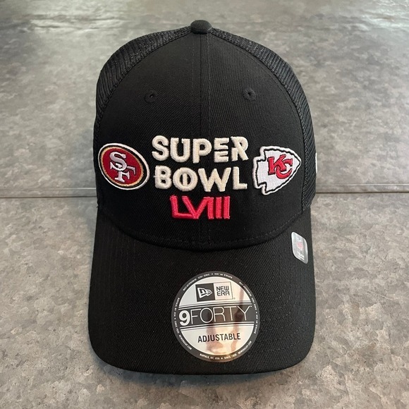 NWT Super Bowl LVIII New Era Snapback Hat SF 49ers Kansas City Chiefs 9FORTY - Picture 1 of 16